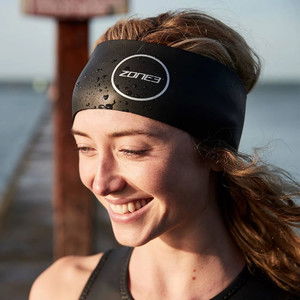 2024 Zone3 Neoprene Headband SA20UNHB101 - Black / White